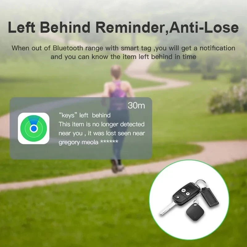 Smart Bluetooth GPS Tracker Works with Find My APP Anti Lose Reminder Device for Iphone Tag Replacement Locator MFI Rated Airtag