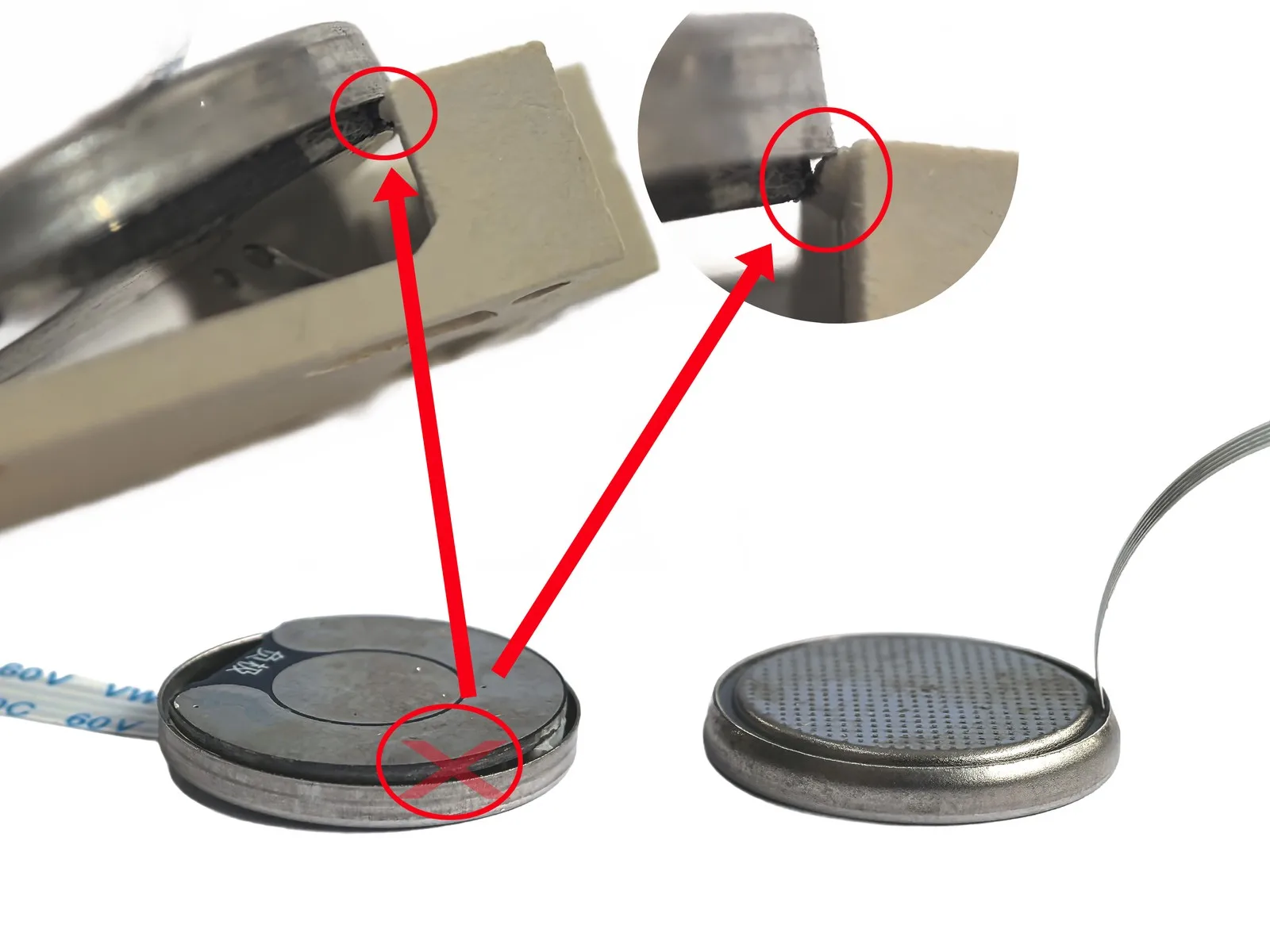 Adapter USB TYPE-C na atrapa baterii CR2032, konwerter, wejście 3-12V, cienki kabel FFC — zdjęcie produktu 4