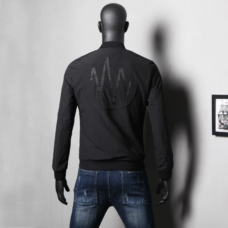 

Мужская приталенная куртка Jaet, молодежная простая верхняя одежда с бейсбольным воротником, модный топ, осенний новый модный повседневный длинный свеч Zi...