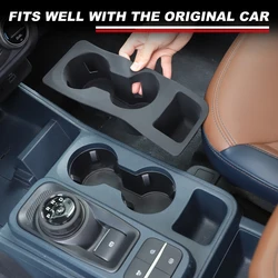 Black Silicone Car Central Control Water Cup Cover Rear Drainage Cup Cover For Ford Maverick 2022-2024 Car Interior Accessories