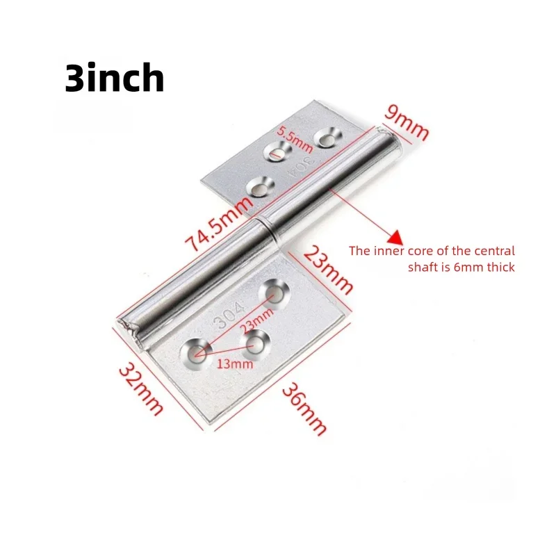 Charnières de porte robustes, charnière de porte à drapeau détachable, serrures de meubles, accessoi