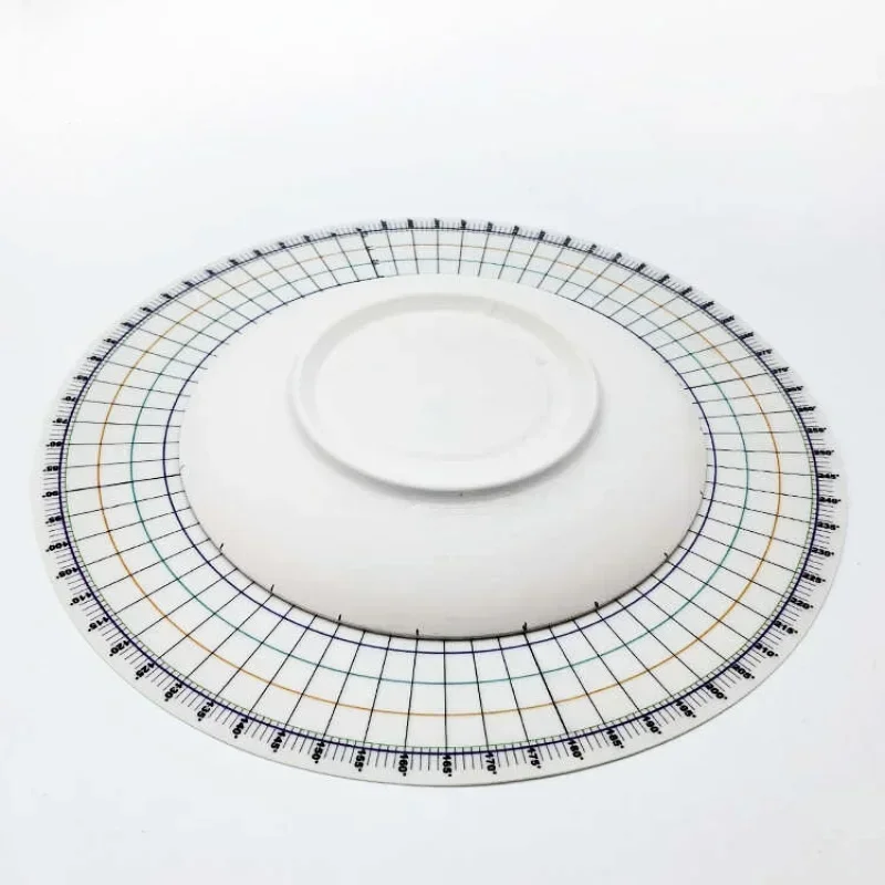 26cm Pottery Round Divider Circular Equal Parts Card Divider Ruler DIY Ceramic Underglaze Painted Auxiliary Pad Painting Tool