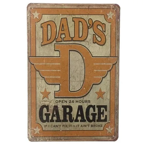 Dads Garage Metal Tin Sign Bar Shed Man Cave Wall Plaque 30cm x 20cm --Tin Sign