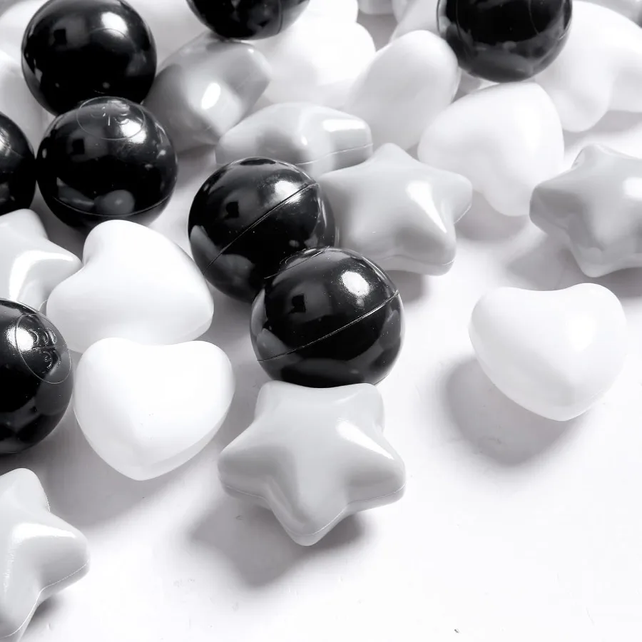 Ball Pit Balls 200 boules en plastique pour les tout-petits, balles anti-écrasement en jouets de jeu réutilisables pour enfants avec sac de rangement intérieur extérieur