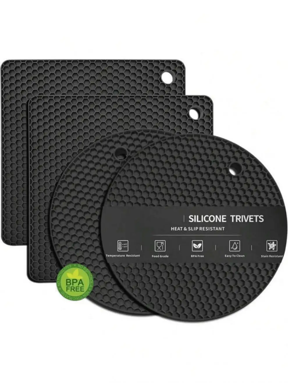 Trivet Set Heat Resistant Non Slip Pot Holders