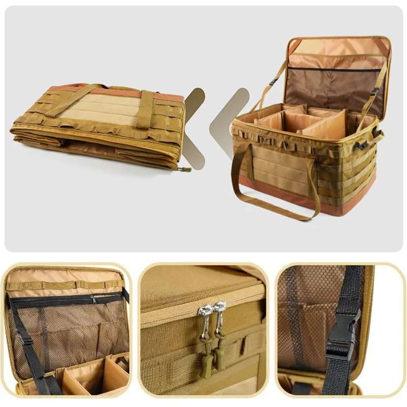 Imagem -03 - Bolsa de Armazenamento de Grande Capacidade com Fundo Impermeável Organizador do Tronco Bolsala Utilitária Apto para Camping ao ar Livre Piquenique Carro Viagem 30l80l