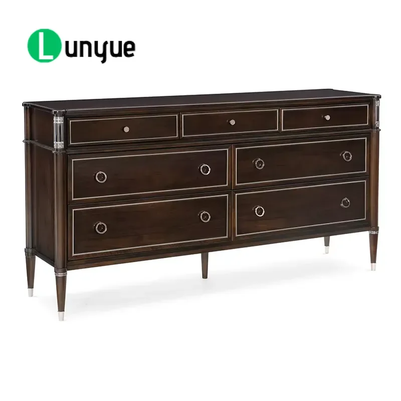 Custom Dubai Luxury Wood Sideboards Dressers for Bedroom Living Room Storage Furniture High End Home Decor Cabinet