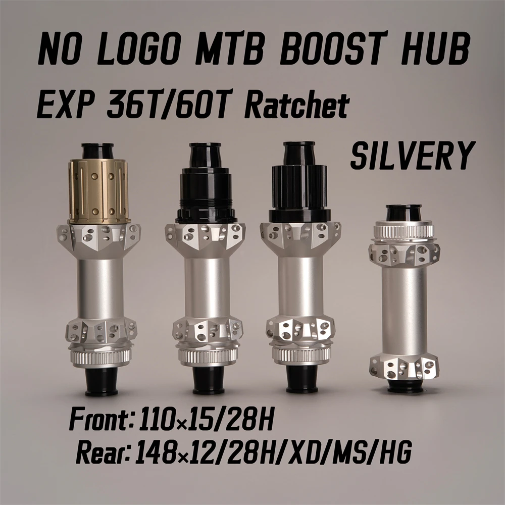 No Logo Silvery 240SL  MTB EXP36T/60T HUB Star Ratchet Hub Straightpull 28H Center Lock BOOST 148mm For HG XD MS 12 Speed Hubs