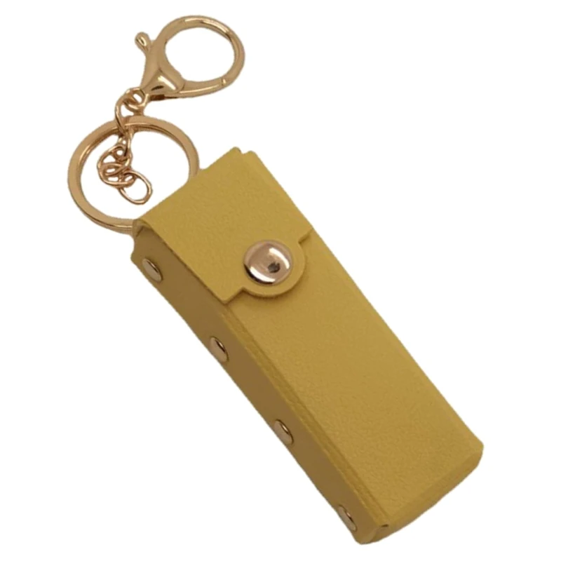 Lipstick Keychain Leather Lipstick Bag Chapstick Pendant for Women Portable Lip Gloss Case for Travel Dropsale