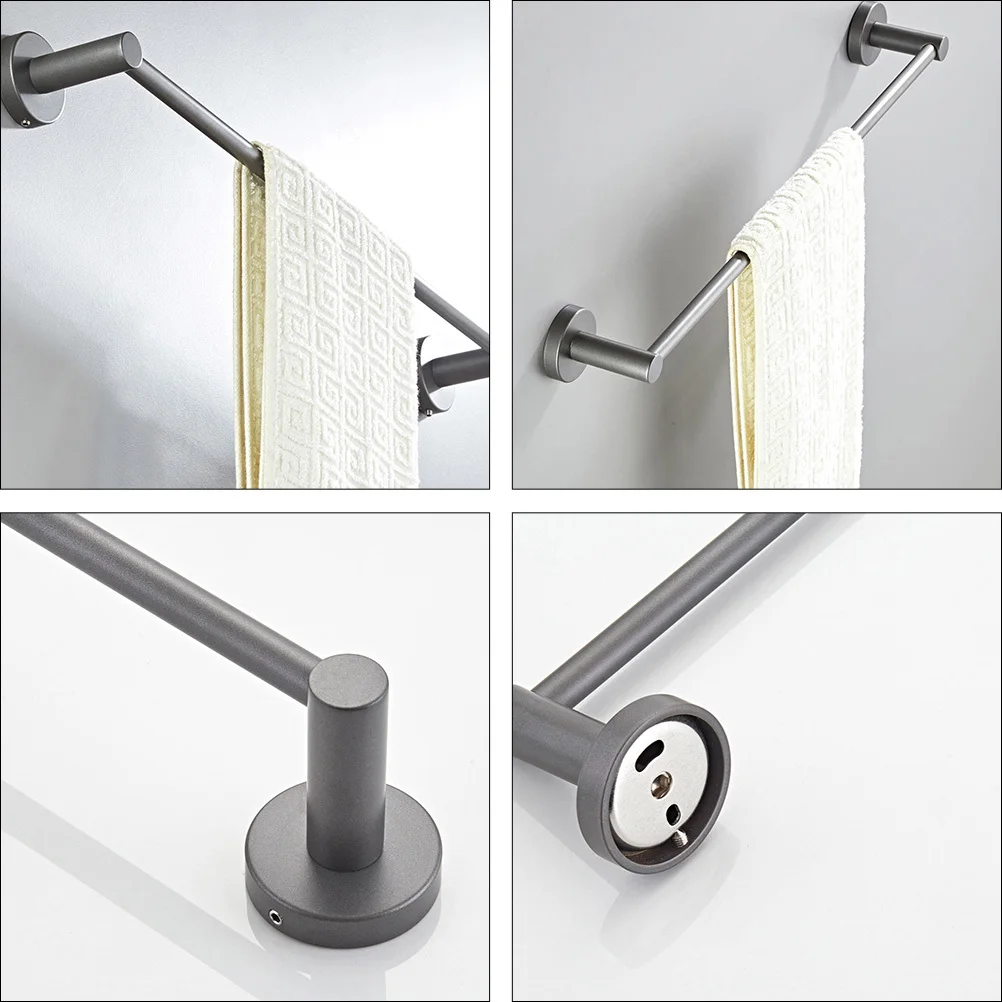 

1Pcs Copper Towel Storage Holder High Temp Resistant Bathroom Decorative Shelf Grey Hanging Storage Rack Bathroom Organizer