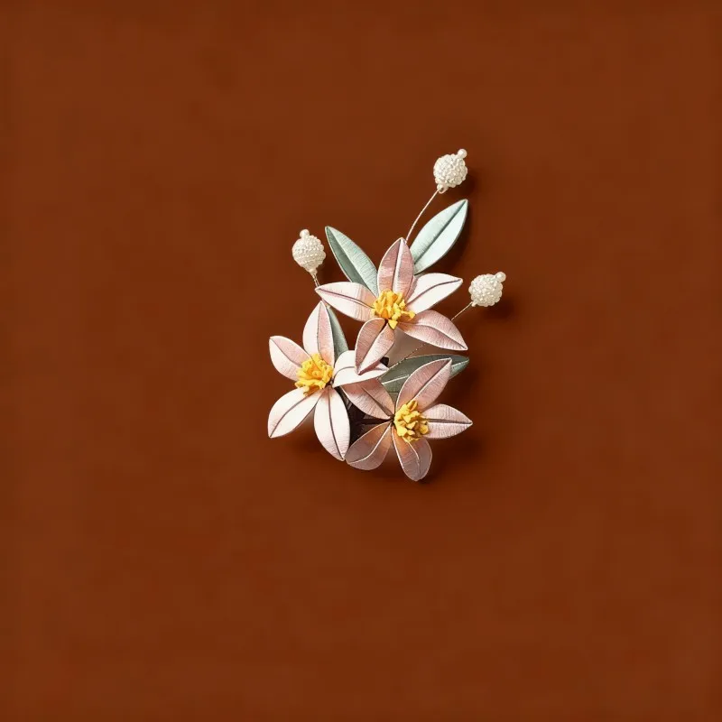 Flores entrelazadas chinas hechas a mano de lujo, pinza para el pelo de flores entrelazadas florales únicas