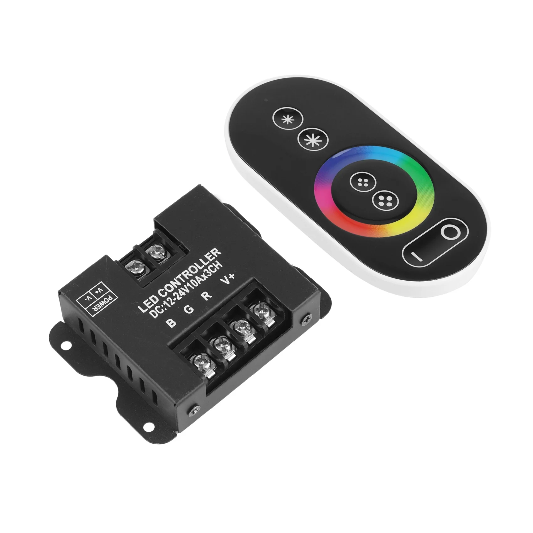 B48A!BG 30A Contact RGB RF Remote Control DC 12V 24V 3Channelx10A 360W/720W Controller for LED Strip Light Accessoires SMD 5050