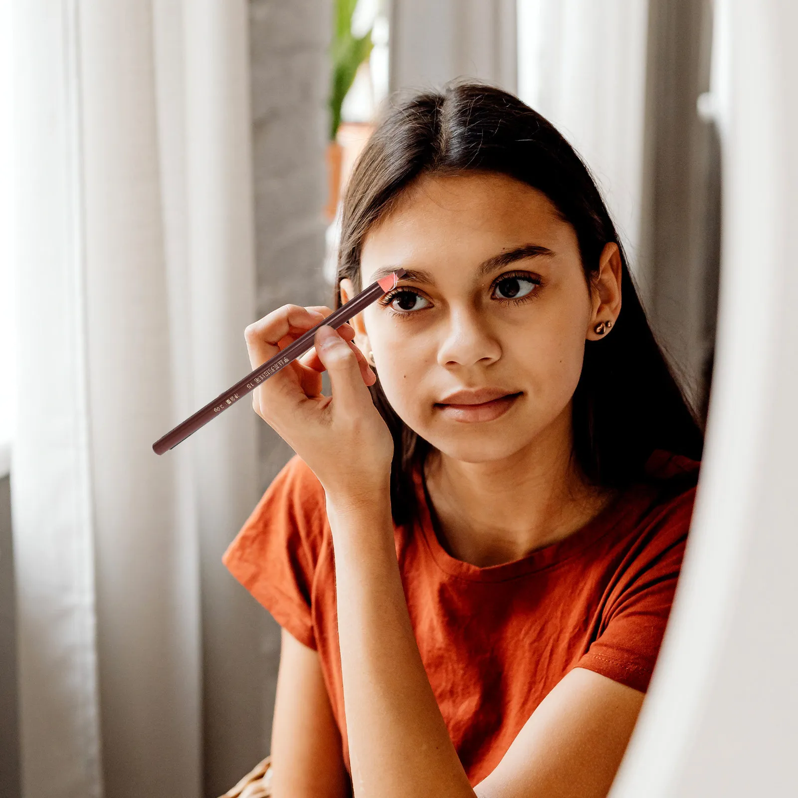 Matita per sopracciglia impermeabile a lunga durata, resistente alle sbavature, per donne, strumento per microblading, matita per eyeliner portatile.