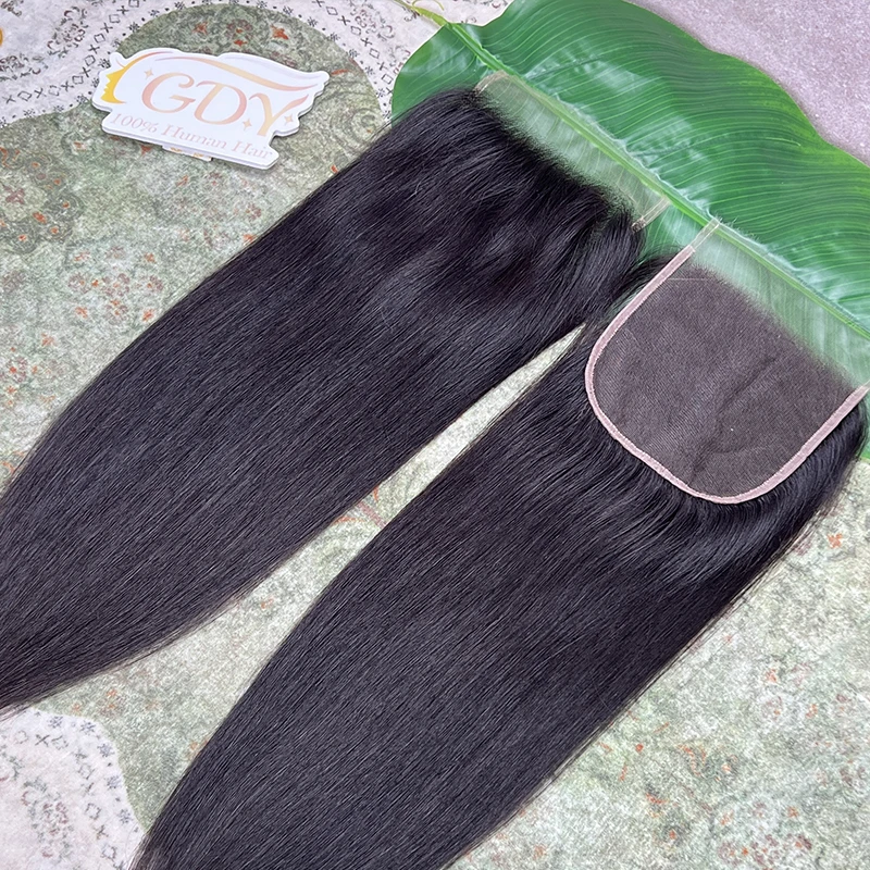 Straight Hair 6x6 HD Lace Closure Melt Skins Pre Plucked Small Knots Invisible HD Lace 100% Raw Virgin Human Hair Natural Color