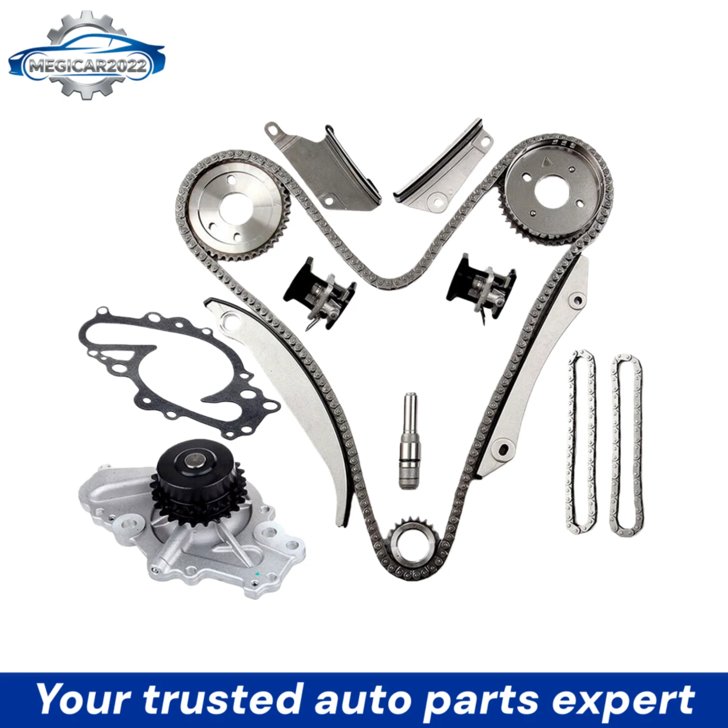 Kit de Bomba de Agua y Cadena de Distribución para Motor de 2.7 L de Gasolina para Chrysler 300, Dodge Charger, Stratus, Intrepid, Concorde, Sebring 2.7L EER 02-06