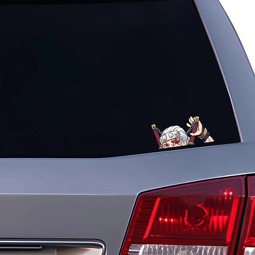 Demon Anime Characters Peeker Stickers for Cars Laptop Skateboard Wall Decor UV Resistant