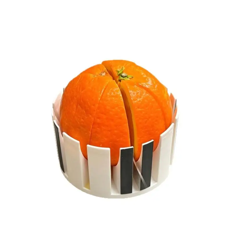 3D Printed Orange Slicer Kitchen Must Have Safe Tool Non Slip Handle Quick Easy Slicing Without Hurt Hands No Cut