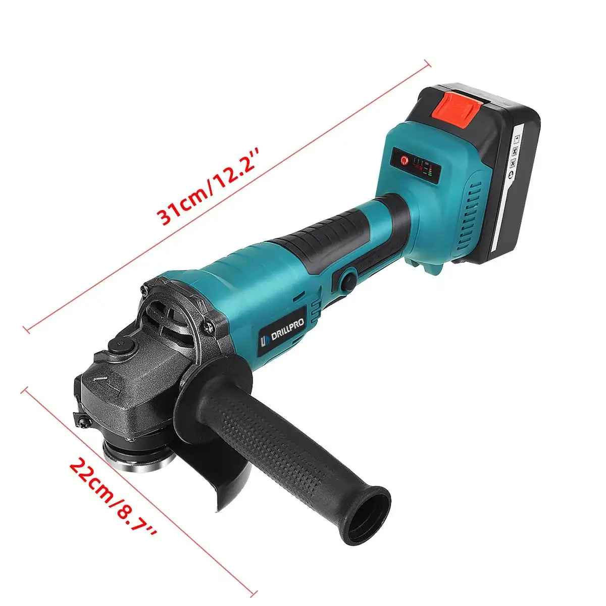 Drillpro 100MM Brushless Angle Grinder 21000RMP Cordless Polishing Cutting Machine Woodworking Power Tool for Makita 18V Battery