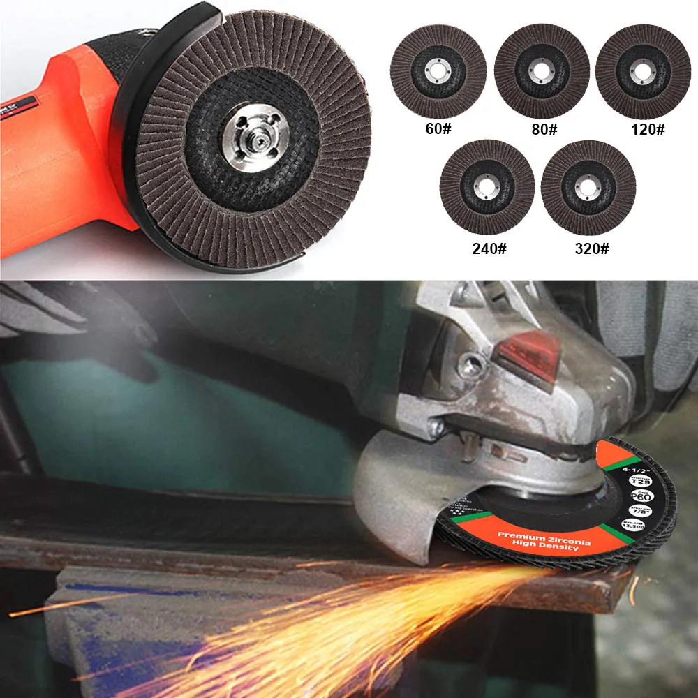 115mm 4,5 zoll T29 Professionelle Flap Discs Schleifen Räder Schleif Scheiben Für Winkel Grinder 40-320 Grit 2-10Pac – Detail 3
