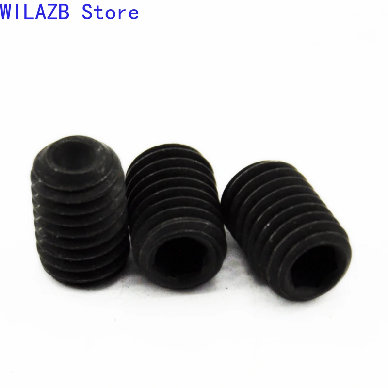 

10/20/50pcs DIN916 M1.6 M2 M2.5 M3 M4 M5 M6 M8 Grade12.9 Carbon Steel Hexagon Hex Socket Grub Set Screw Bolt