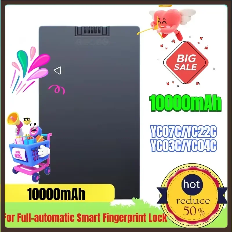 10000mAh YC07C/ YC22C/ YC03C /YC04C for Full-automatic Smart Fingerprint Lock Lithium Battery P-P+C+P+P-