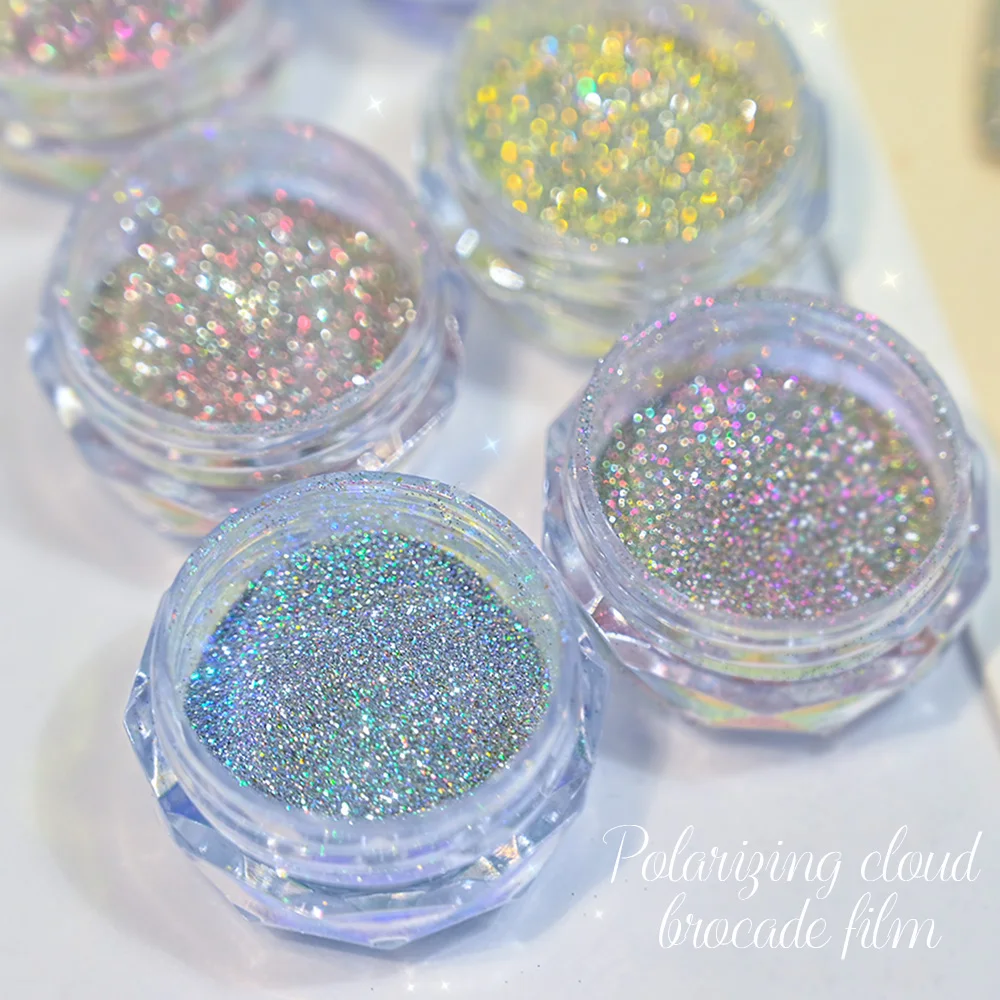 6/8jars Sparkly Nail Art Glitter Powder Y2K Shiny Holographic Chrome Nail Pigment DIY Nail Gel Polish Supplies Rubbing Dust Deco