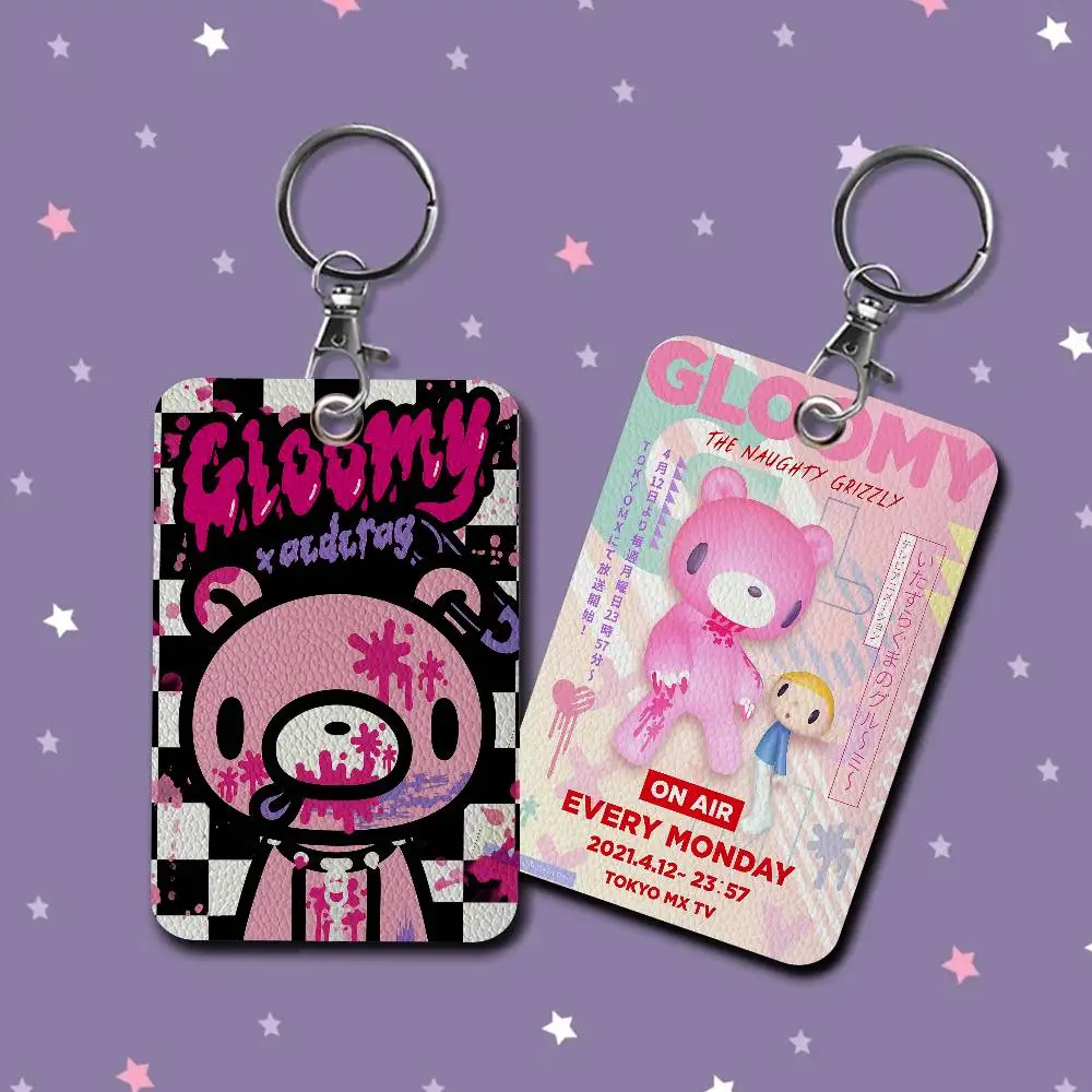 

Мультяшный брелок-медведь G-gloomy с держателем для карт, защитный чехол для проездного, карты питания и банковских карт для безопасности