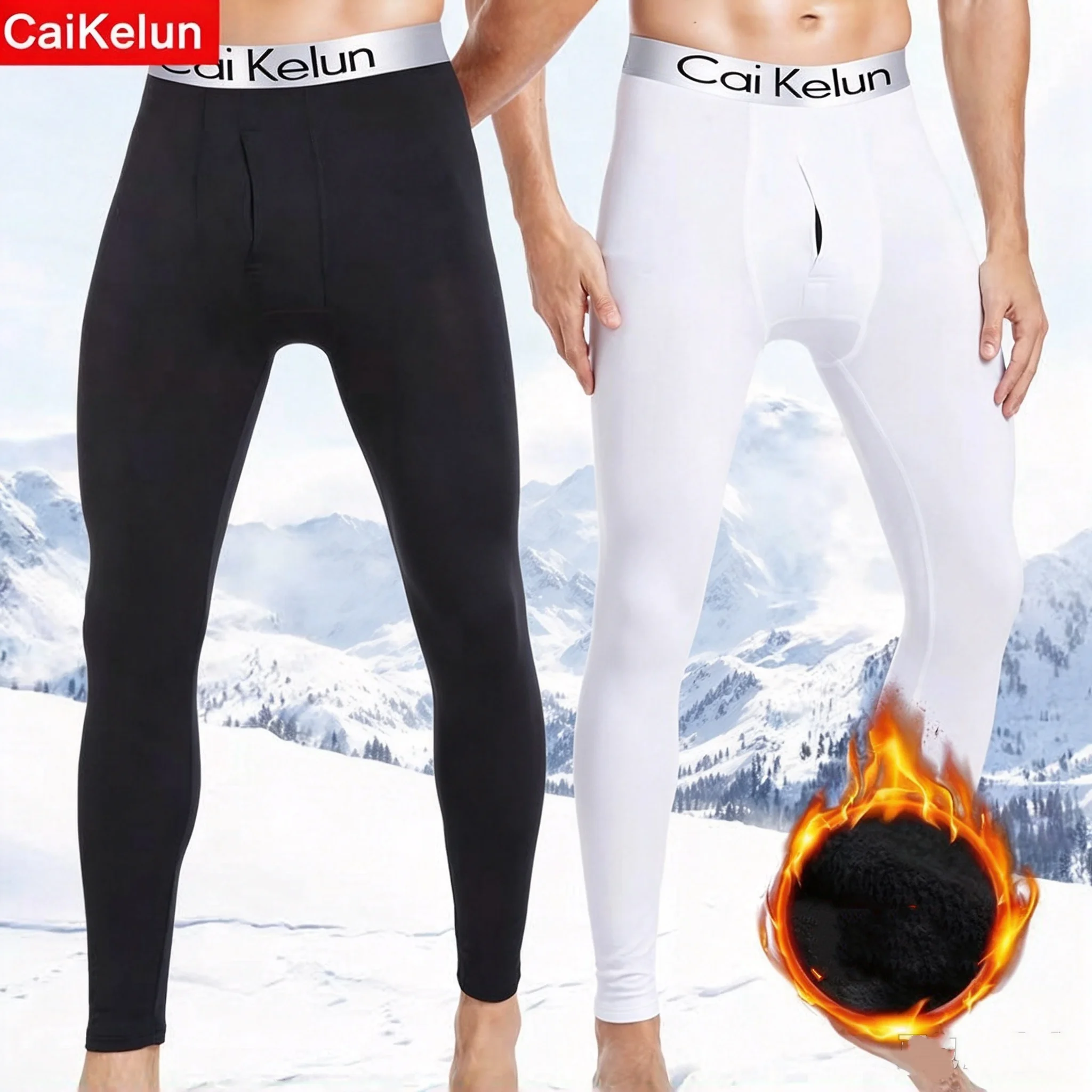 Men Long Johns Thermal Skin-Friendly Underwear Winter Warm Long Pants Male Soft Elastic Large Size Leggings Comfortable Tights