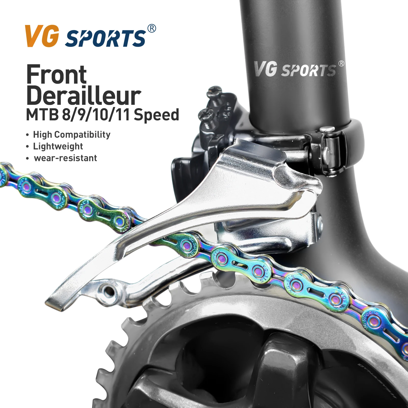 VG Sports Front Derailleur MTB Mountain Road Bike Parts Bicycle Acccssories 2X7/8/9S 2X10S 3X8S 3X9S 3X10S Bicycle Parts