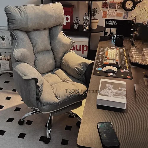 편안한 가죽 게이밍 의자, 럭셔리 북유럽 리클라이너 소파 디자인, 안락한 흔들 의자, 가구 입구 홀 