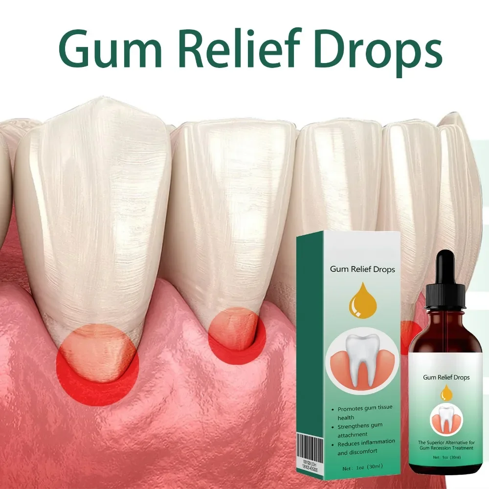 Gum Repair Drops Relieve Receding Gingival Swelling Gum Cleaning Care Oral Periodontal Hygiene Remove Stain Remove Yellow Tartar