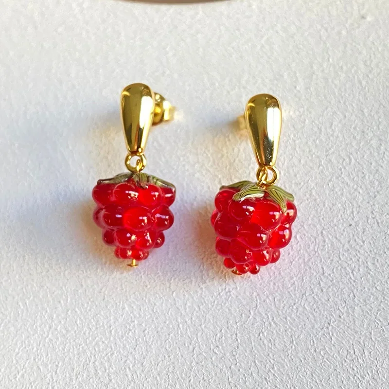 Boucle D’oreille Femmes Style Fashion Strawberry Pendant Earrings For Women Girls Wear Jewelry Accessories Серьги Женские