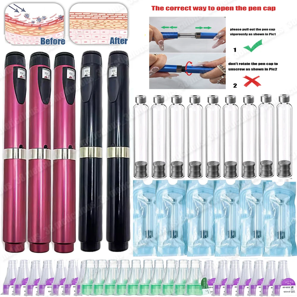 

Волшебная ручка для татуировки, медицинский набор, картриджи, 3 мл, пустая кассетная бутылка, стерильная индивидуальная упаковка для инсулиновой ручки Lilly