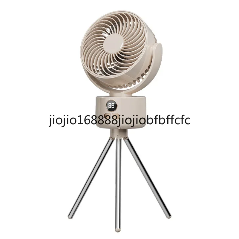 Suitable for household tripod camping fan digital display outdoor fan desktop shaking head wind