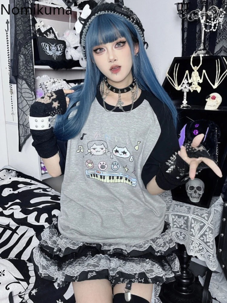 Summer Woman T-shirts Y2k Tops Oversized T Shirt Ropa Mujer Shirts for Women Japanese Tees Cute Camisetas Casual Fashion Tshirts