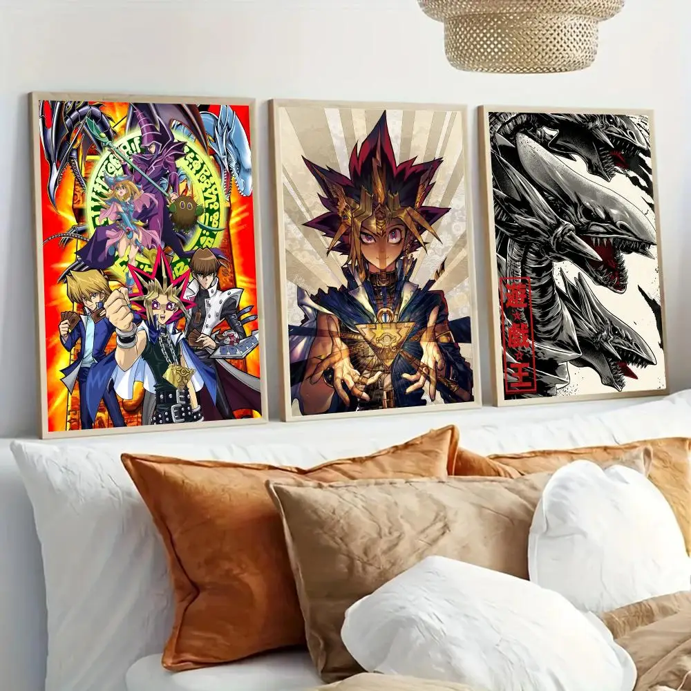 Y-Yu-Gi-Oh Anime Poster Modern Home Living Bedroom Bar Hallway Waterproof Wall Art Aesthetic Decor