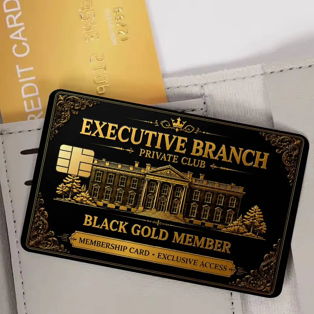 Black Gold Member VIP Bank Credit Cards Bus Pass Stickers Cool Decoration Waterproof 4PCS Card view 4