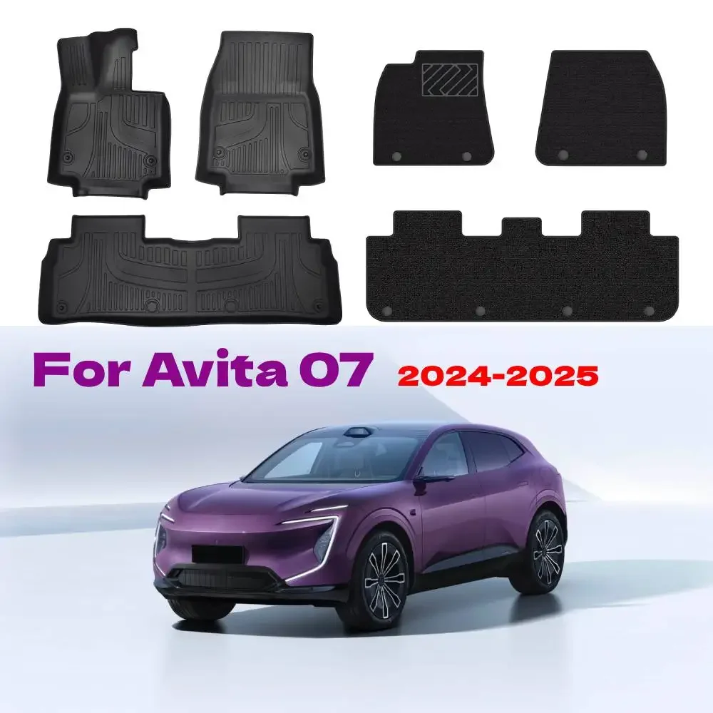 

Floor Mats for Avita 07 2026 2025 2024 All Weather Protection TPE Anti-Slip Automotive Custom Car Mats Accessories - Black