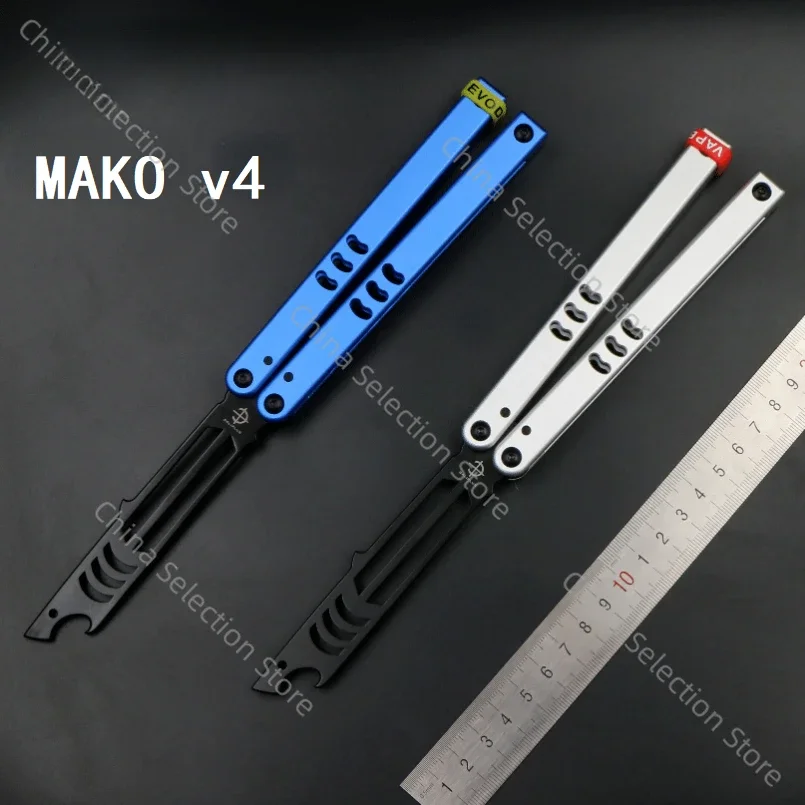 V4 Integrated Aluminum Handle, Shaft Sleeve Structure, Butterfly Fancy Bottle Opener, Butterfly Knife Throwing Knife Unbladed