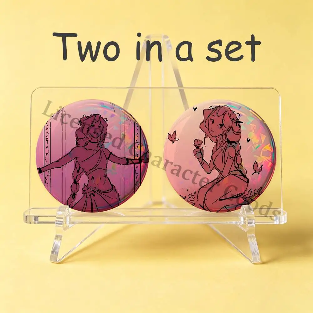 2-Piece Set Badges Anime Merchandise Cosplay Nijigen Otaku Culture The C-Circe Saga Goddess Circe Large 75 58 44 32 25 mm Mini