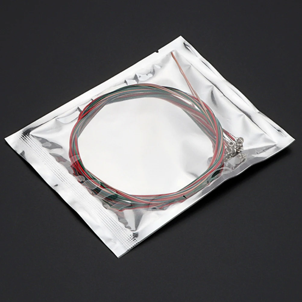 

6Pcs Guitar Strings Acoustic Folk Metal Set Professional Replacement Strings Clear Sound Durable Easy Install Pack
