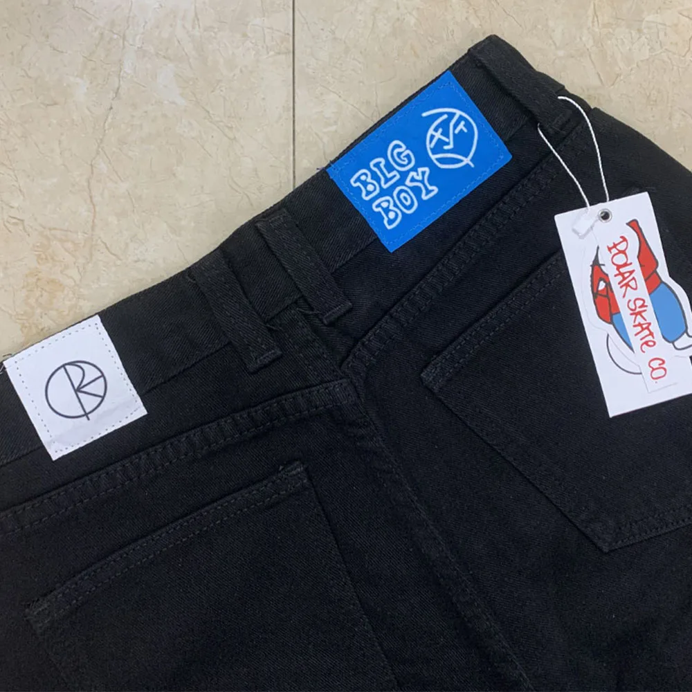 Jean Brodé pour Grand Garçon, Pantalon Streetwear, Style Gothique, Baggy Bleu, Rétro, Punk, Rock, Taille Haute, en Denim, FJJ, Y2K