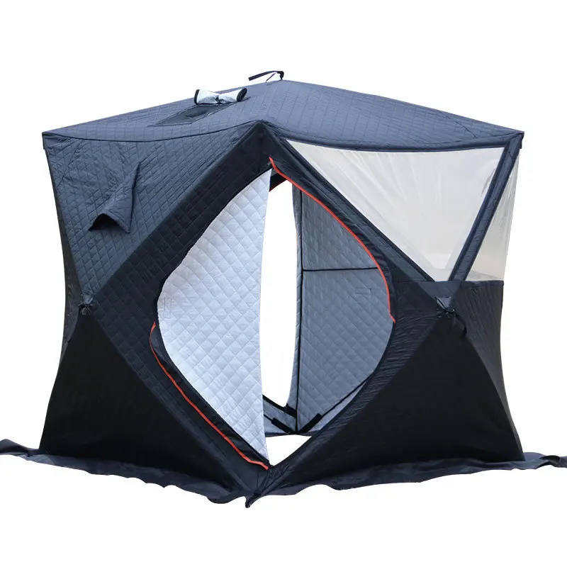 Steam sauna winter   outdoor warm snow  house winter  tube mouth ice  tent