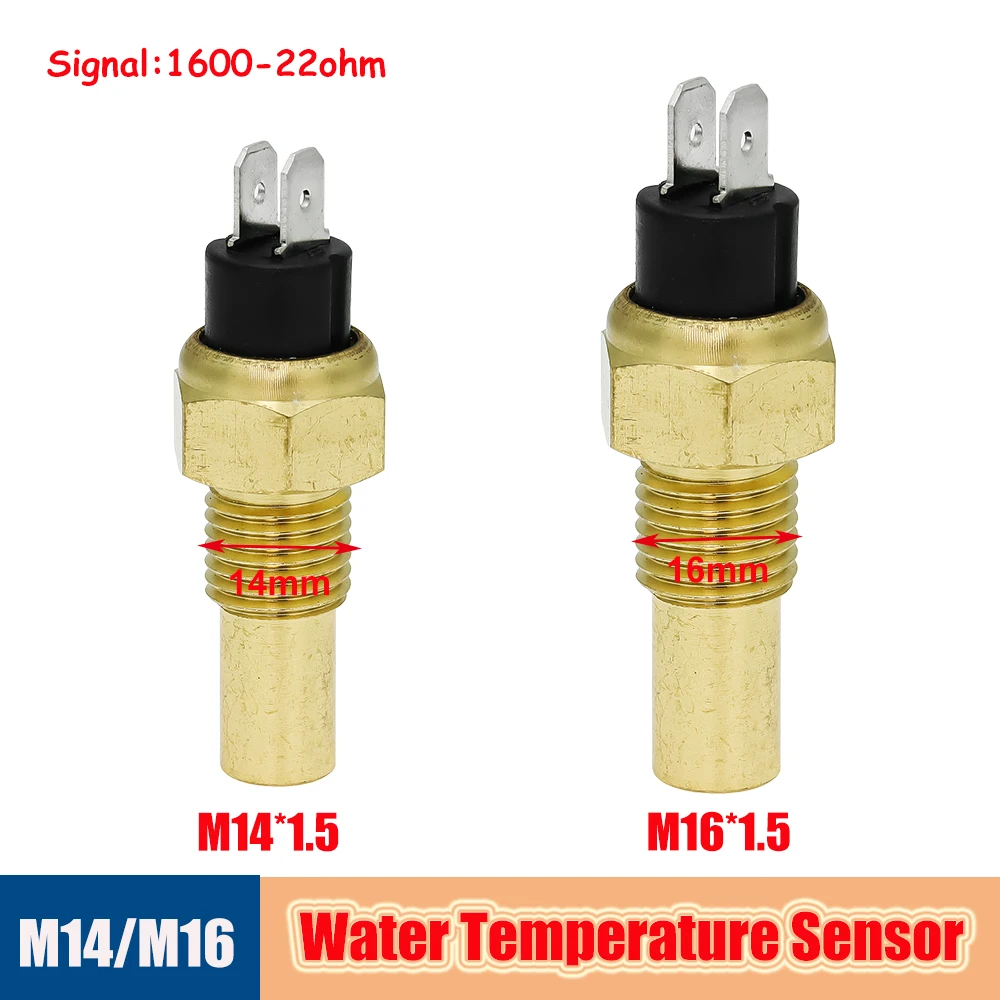 12V/24V universeller Wasser temperatur sensor npt für Auto Boot Motorrad anzeige Wasser temperatur messer Sender-22Ohm 14mm/16mm
