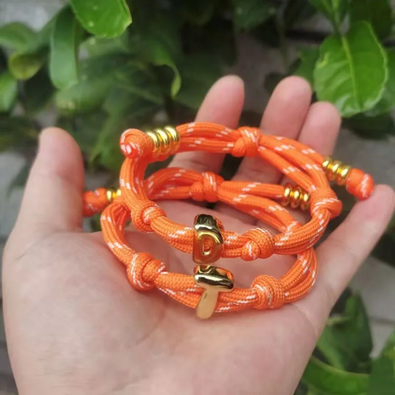 

Браслет Dive In Initial, сделай сам, пузыри, плетеная веревка ручной работы, буква «Счастливый» для женщин, очаровательные милые красочные ювелирные изделия из бисера, подарок