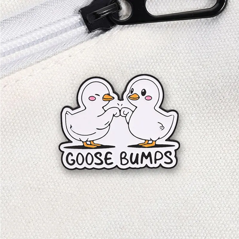 Lustiges Vogel-Fauststoß-Emaille-Abzeichen, Cartoon-Tier-Pin, Legierungsbrosche, Reversnadel, Rucksack-Schmuck, Geschenk für Freunde – Detail 4