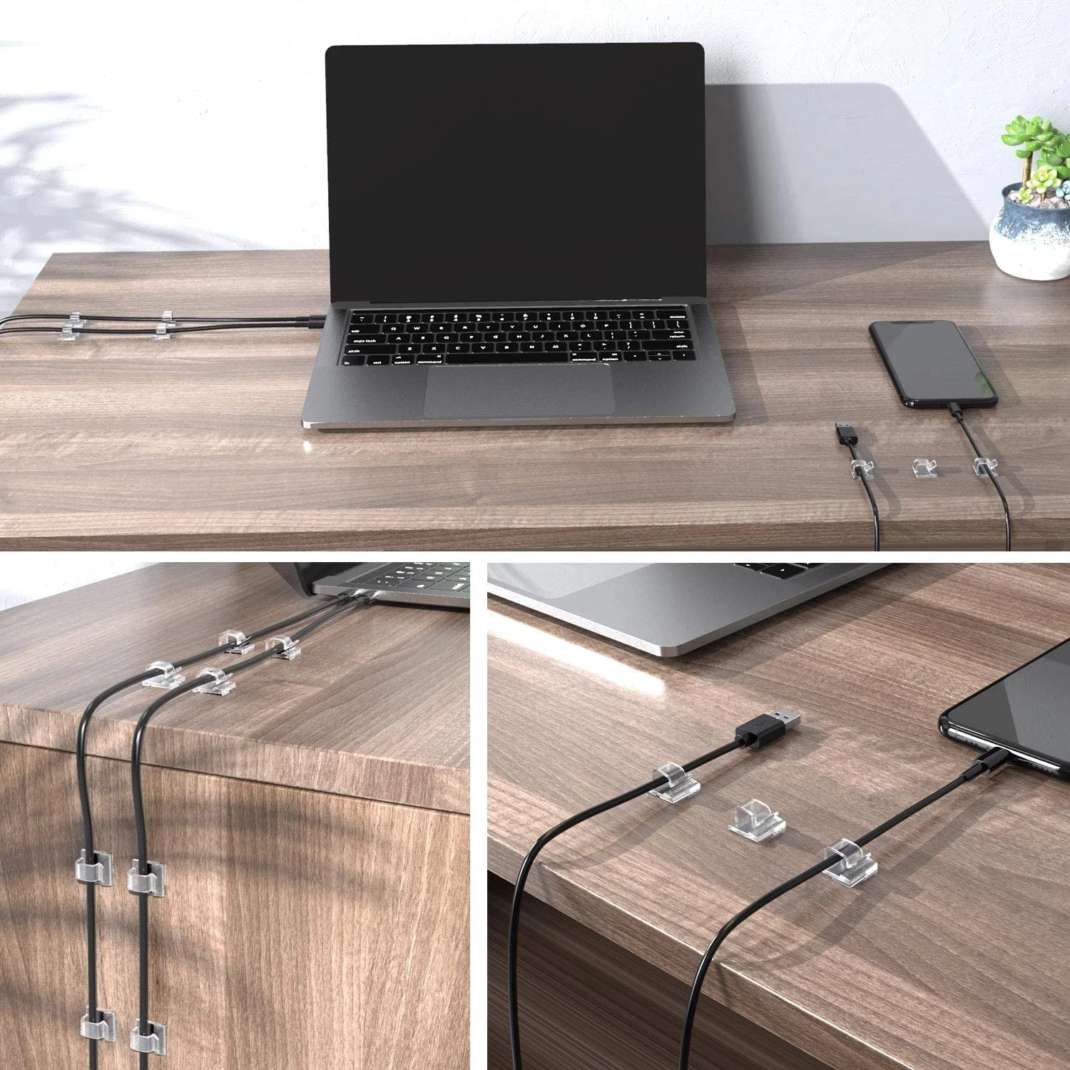 Organizador de Cables ajustable autoadhesivo para mesa, Clips de gestión de cables USB, soporte de Cable para ratón de coche, abrazadera bobinadora