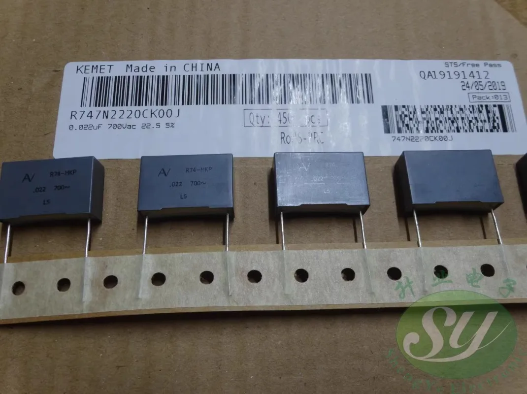 

5PCS AV R74 0.022uf/700VAC fungible 1600V 22nf 223 New film capacitor 22MM