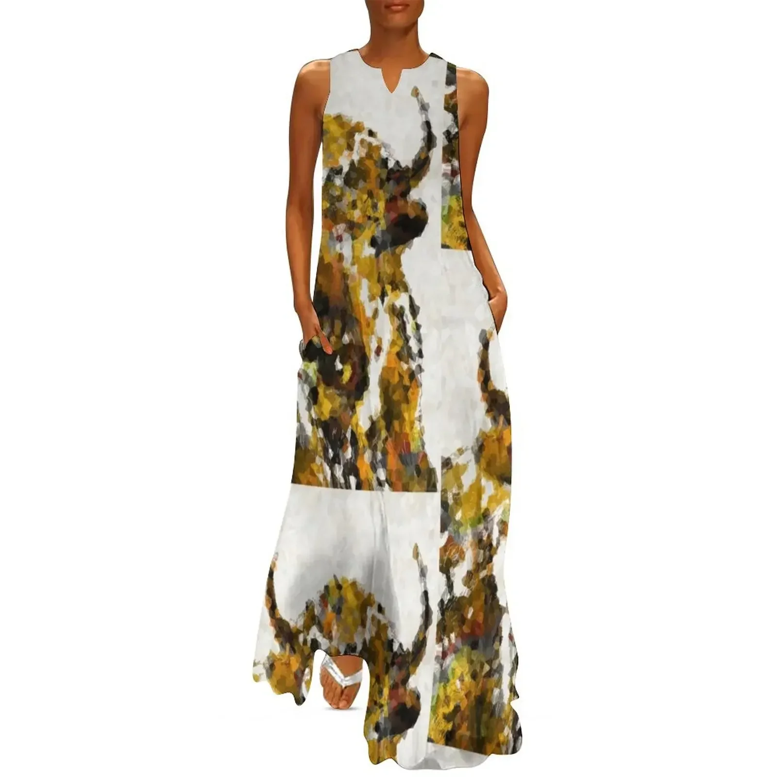

Abstract Buffalo Art 1 by Sharon Cummings Long Dress dresses for woman women dress Beachwear Dress