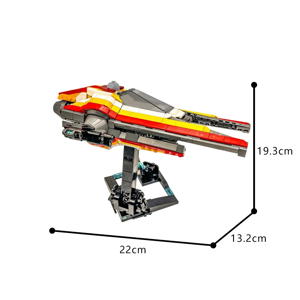 Moc ayy gida m52x starfighter bloco de construção u asa lutador emenda modelo diy educação brinquedo aniversário presente natal